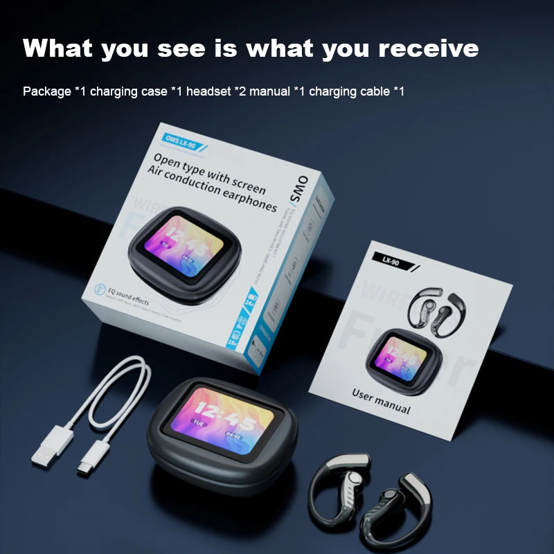 Open-Ear Gaming Earbuds with Smart Touch Screen and 600mAh Case - image 6