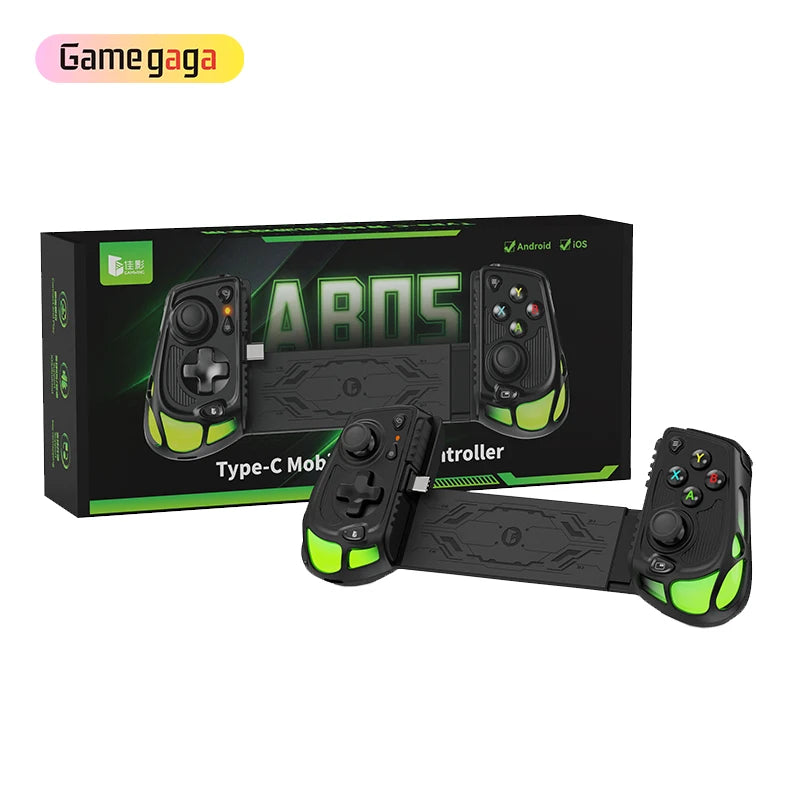 AB05 Stretching Games Controller TYPE-C Interface Gaming Controller for Android IOS Hall