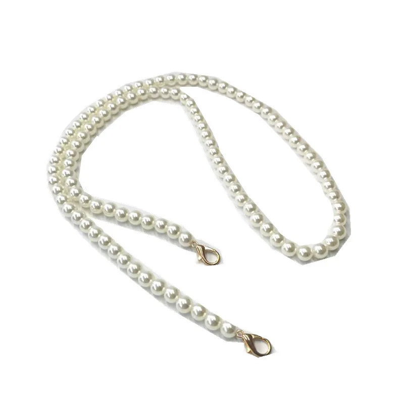 Elegant Lady Style Pearl Metal DIY Crossbody Phone Chain Anti-lost Beaded Shoulder Strap