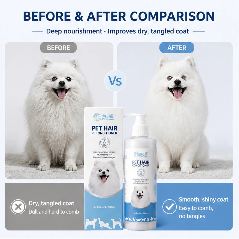 Alcohol-Free Smoothing Grooming Conditioner for Cats and Dogs, 500 ml