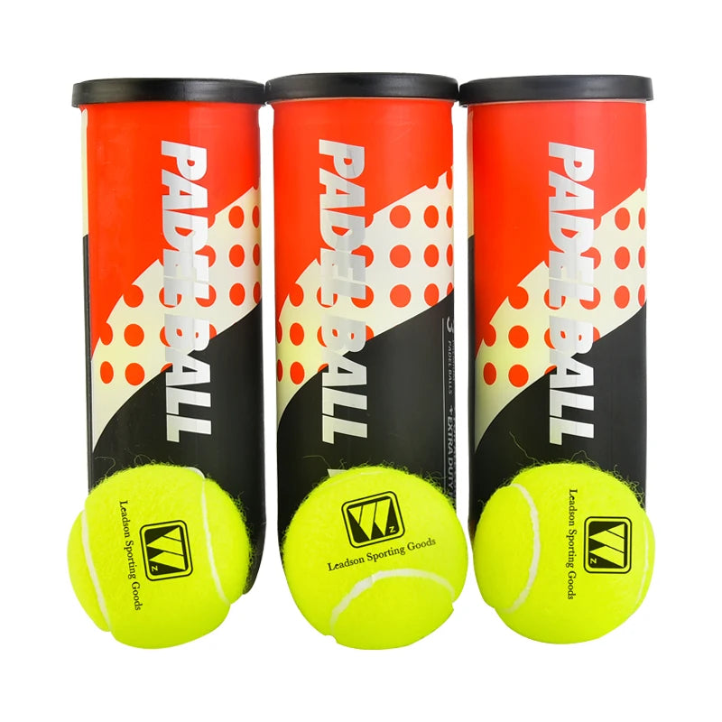 Padel Balls with 45% Wool Cover and Rubber Liner, 65 mm, Training - image 3