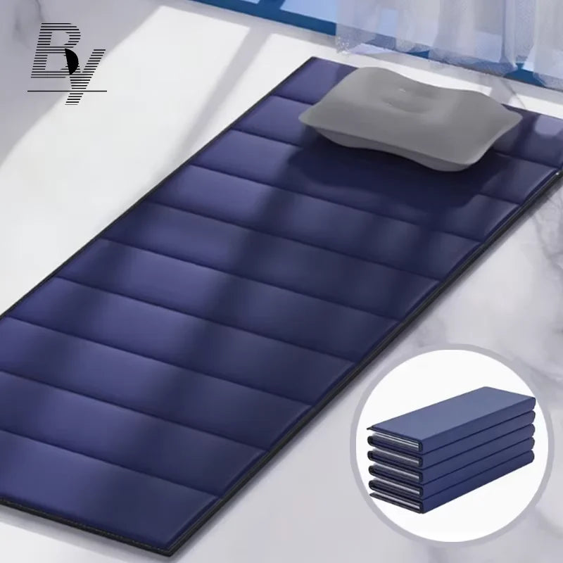 6-Fold Futon Lounging Mat with Washable Towel Fabric Cover, 180 cm - image 7