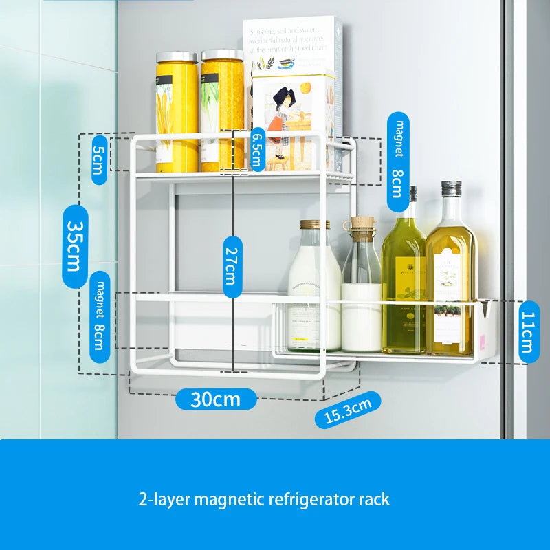 Magnetic Fridge Side Storage Rack, 1 to 4 Layers, 30 cm Wide - image 10