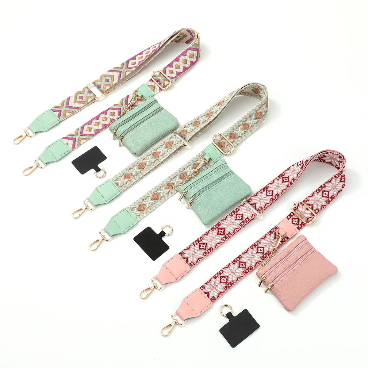 Adjustable Crossbody Phone Strap with Clip-On Zippered Coin Pouch - image 3