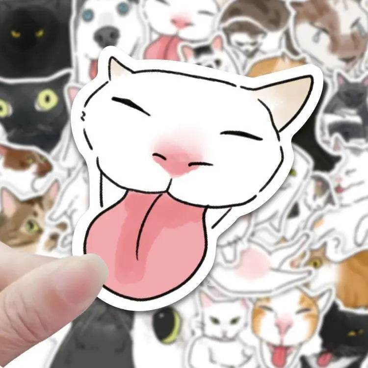 Ugly-Cute Cartoon Cat and Dog Stickers for Laptops, 102 Pcs - image 4