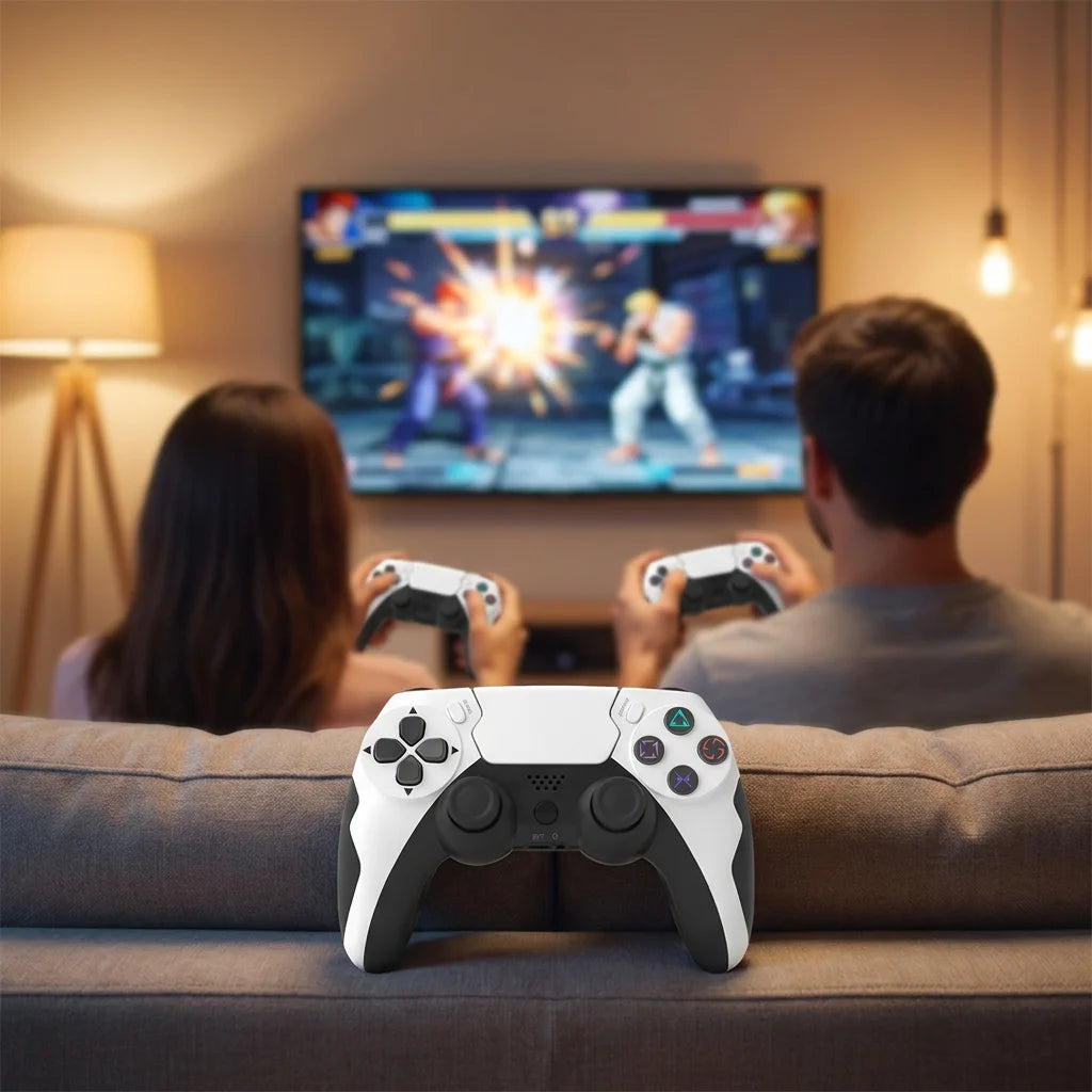 Source Game Controller for PS4 with Double Vibration Bluetooth Hall Effect Joystick