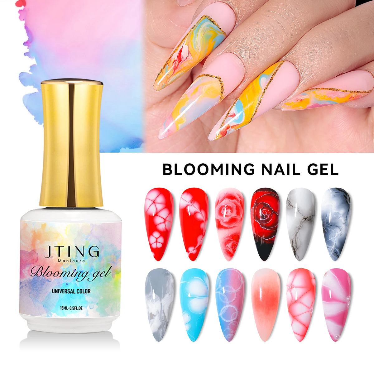 Nail Art Gradient Effect Universal Colors Clear Blooming Gel Polish Bottle Nail Gel Polish