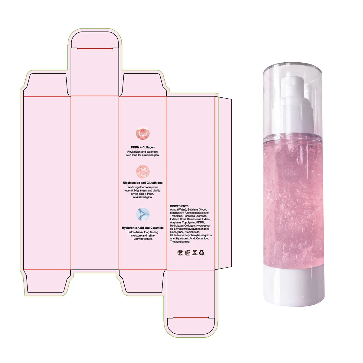 2-in-1 PDRN Collagen Jelly Mist and Setting Spray, 30 or 80 ml - image 4