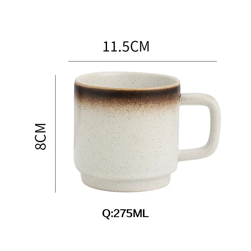 Stackable Vintage Ceramic Coffee Mug with Optional Wooden Lid - image 8
