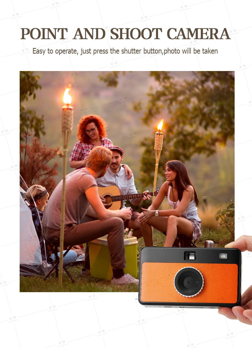 8MP Retro Snap Camera Without Screen, LED Flash, SD Card - image 3