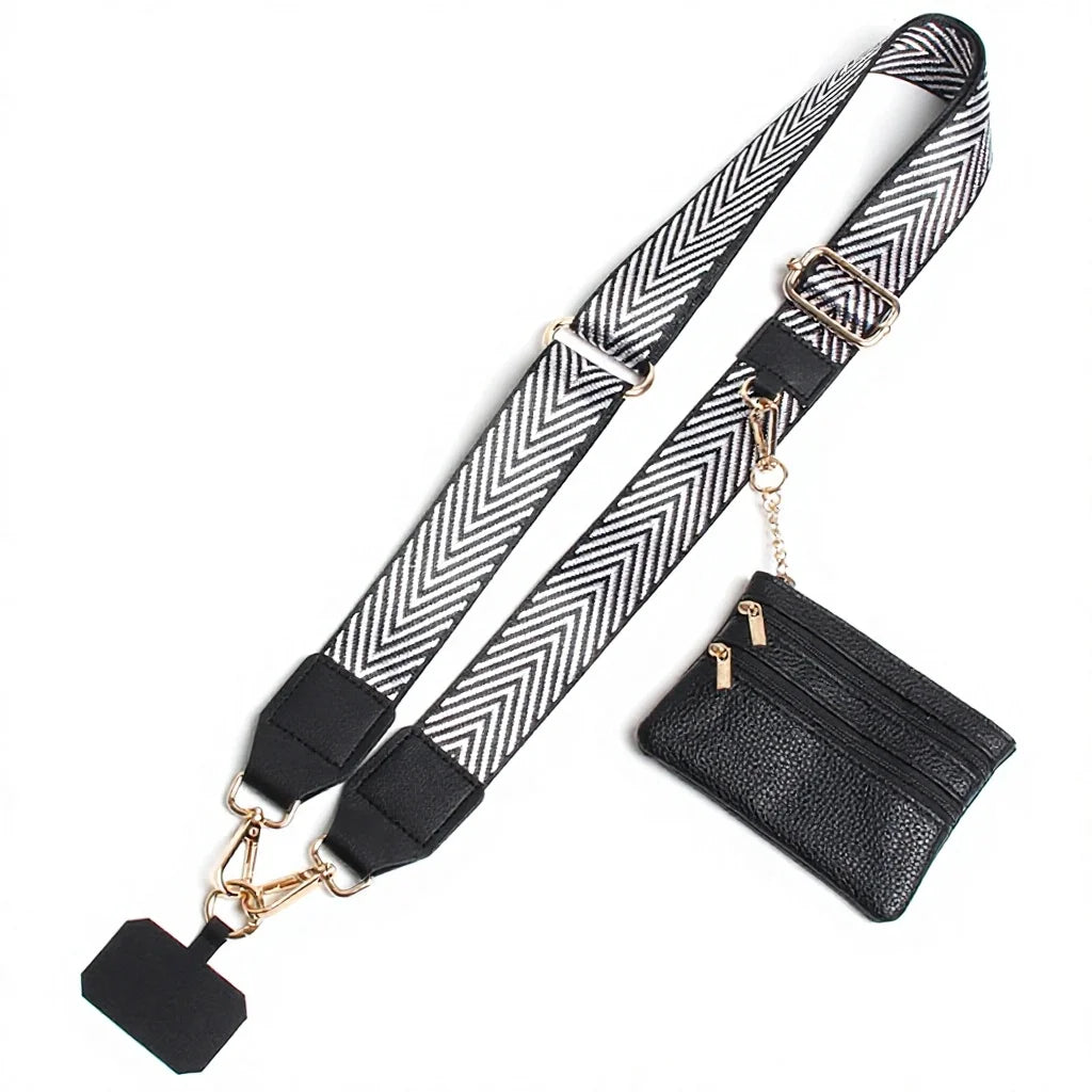 Phone Crossbody Strap Coin Purse Hand Detachable Phone Pad Wide Shoulder Strap Lanyard