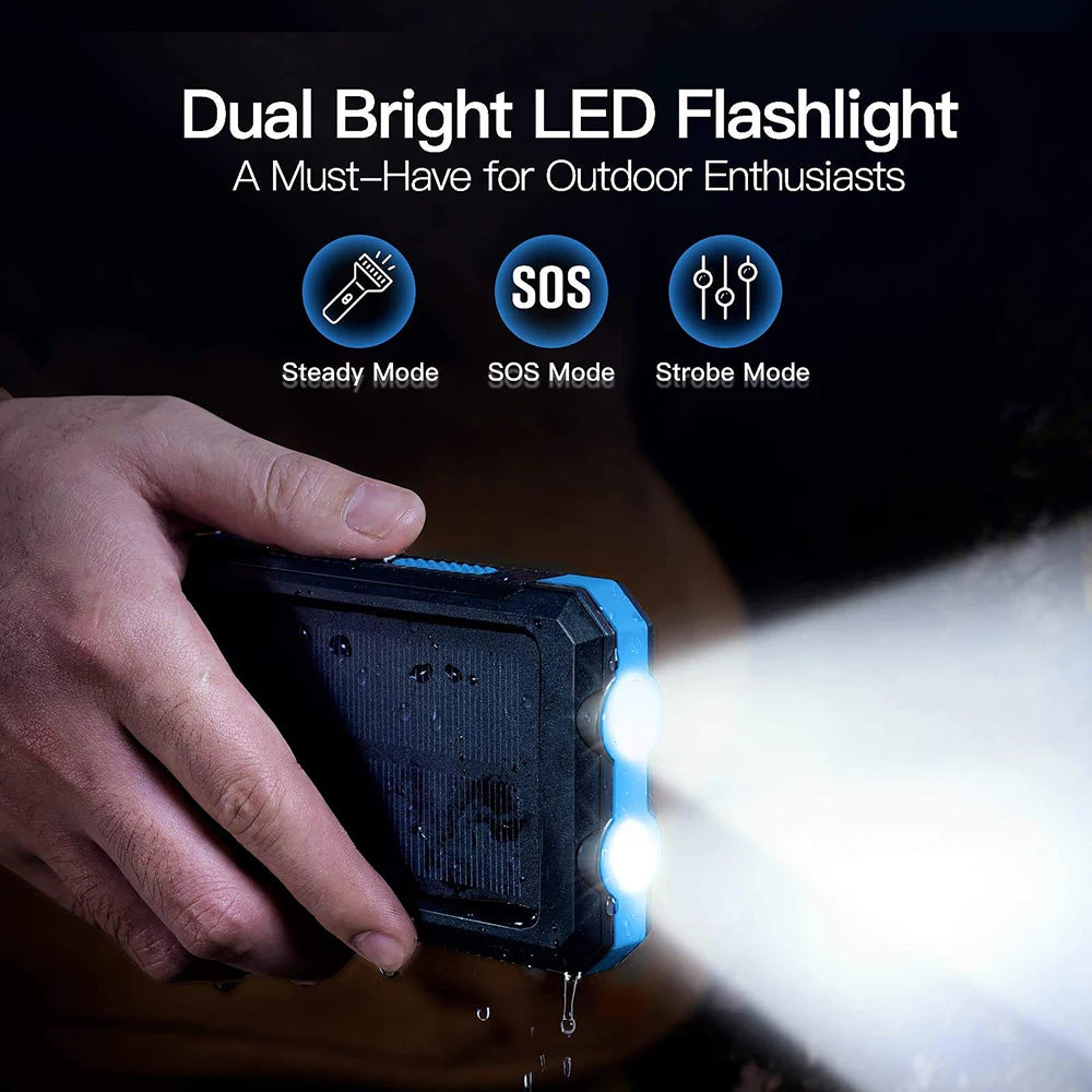 20,000mAh Solar Power Bank with Dual USB, Charges 2 Devices - image 3