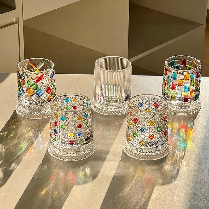 Hand-Painted Rotating Crystal Tipping Tumbler for Whiskey - image 3