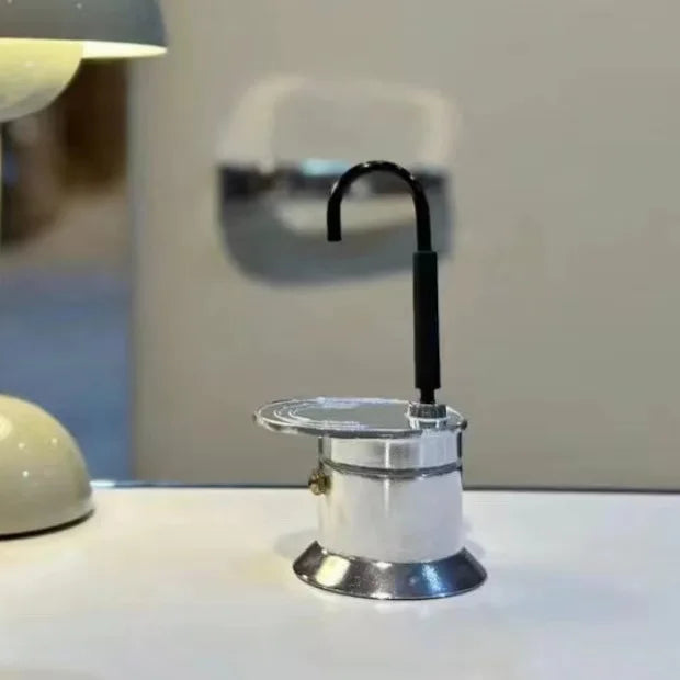 50 ml Mini Moka Pot, Single-Cup Aluminum Coffee Maker for Travel - image 3