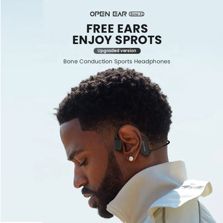 Sport Headphone Portable BT 5.3 Wireless Bluetooth Earphone IPX5 Open Ear Hook Bone
