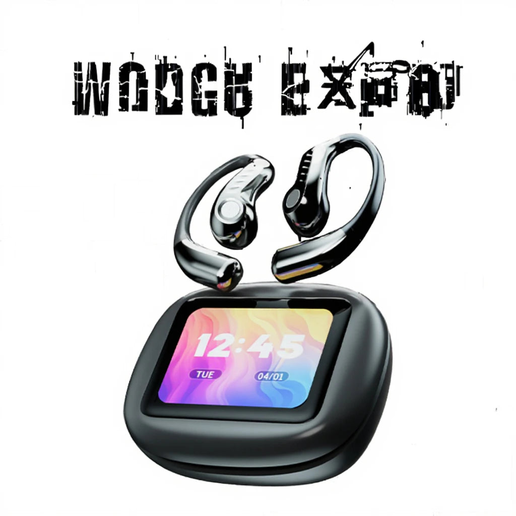 Open-Ear Hook Earbuds with LCD Touch Screen, 20+ Hour Battery, IPX4 - image 3