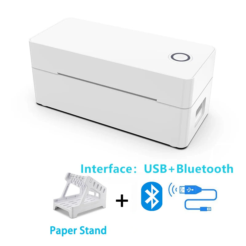 100 mm Thermal Shipping Label Printer for 4x6 Labels, Built-In Battery