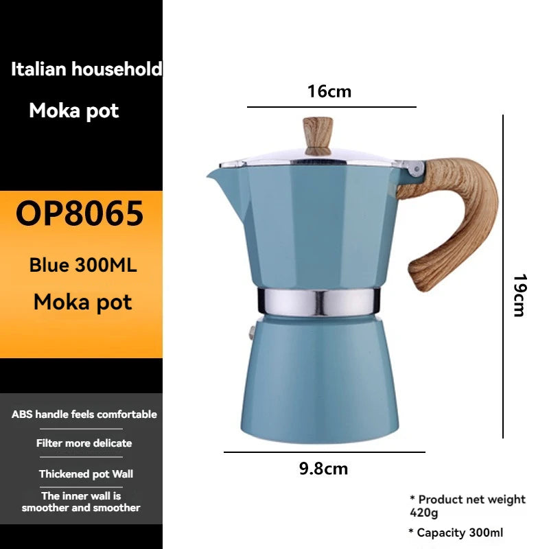 Lightweight 300 ml Aluminum Alloy Moka Pot for Home and Office - image 5