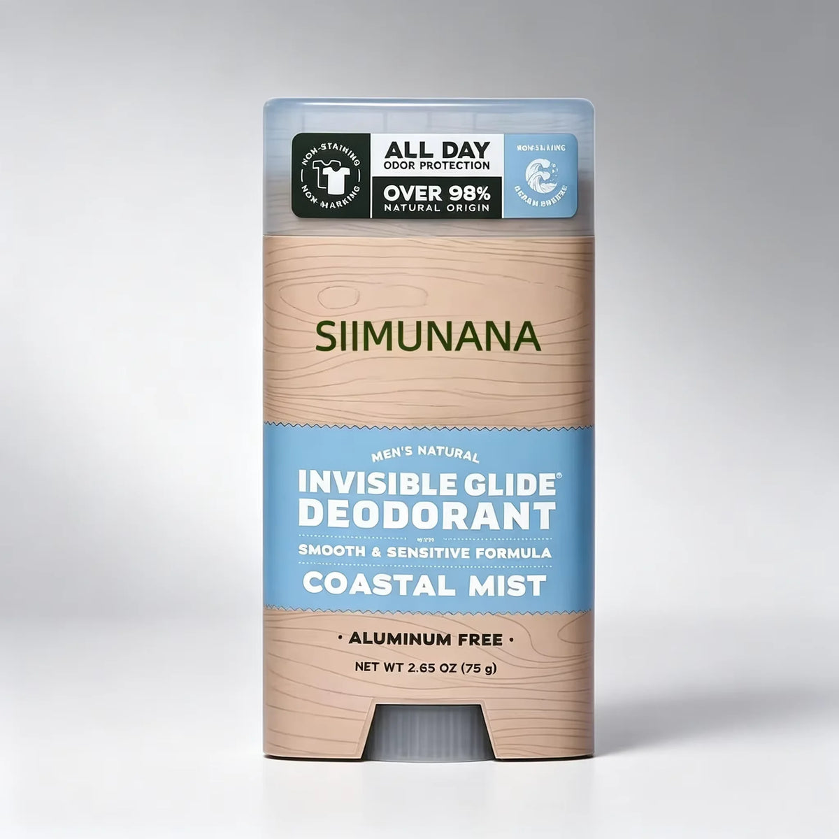 Aluminum-Free Twist-Up Deodorant, Non-Staining, No White Residue
