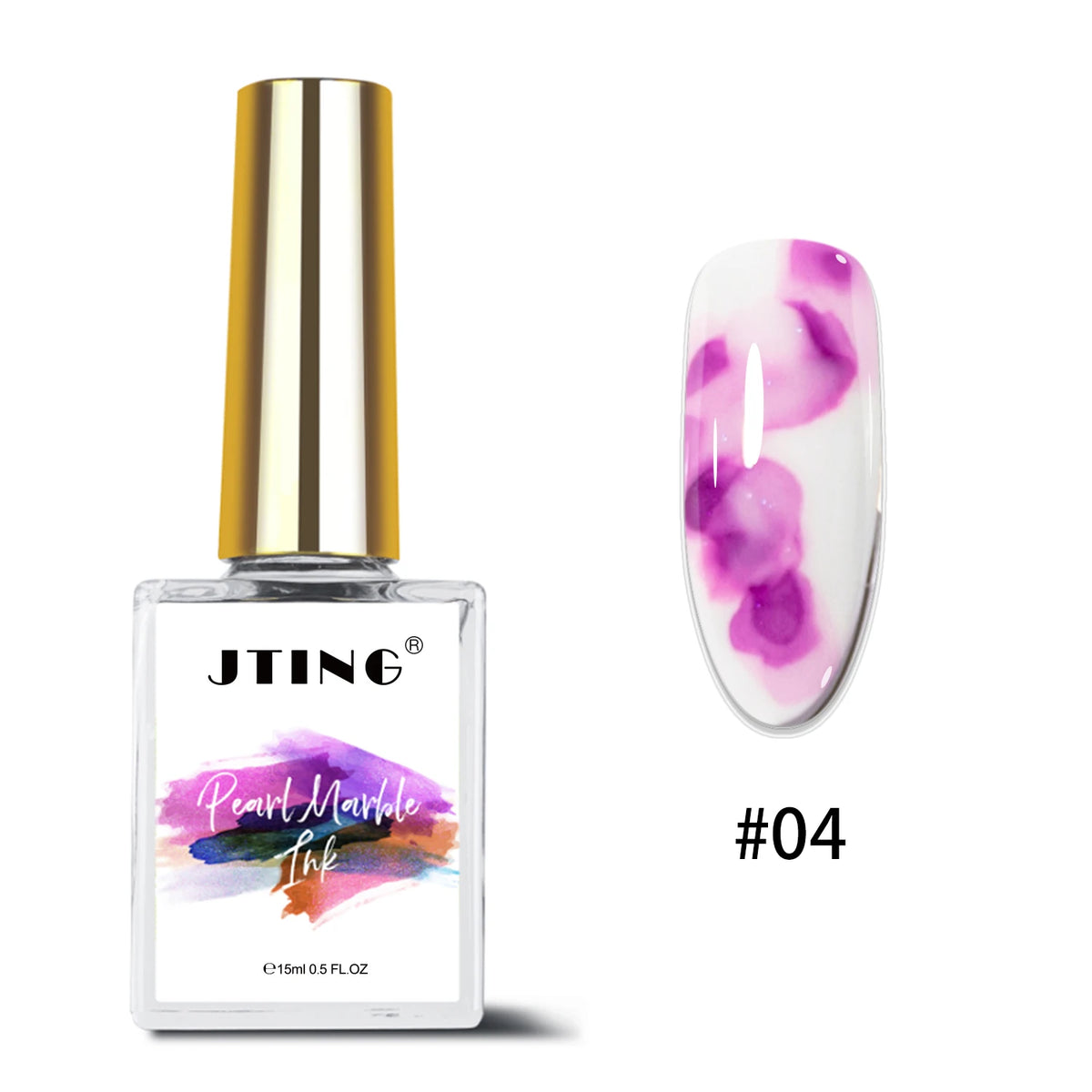Pearlescent Marble Ink Blooming Gel Polish, 15 ml, 12 Colors