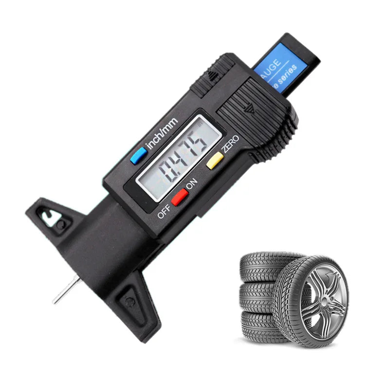 0-25.4mm LCD Tyre Digital Tire Tread Depth Gauge Meter Measure Caliper Thickness Gauges