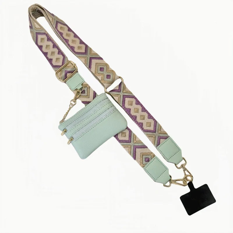 Adjustable Crossbody Phone Strap with Clip-On Zippered Coin Pouch - image 9