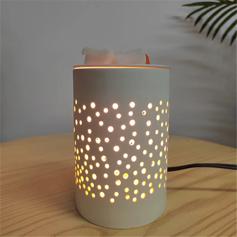 Fluted Ceramic Candle and Tart Warmer with Adjustable Brightness - image 3