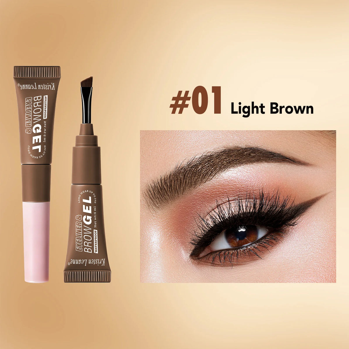 Liquid Eyebrow Tint and Brow Glue, 24-Hour Wear, 10 ml, 4 Shades - image 7
