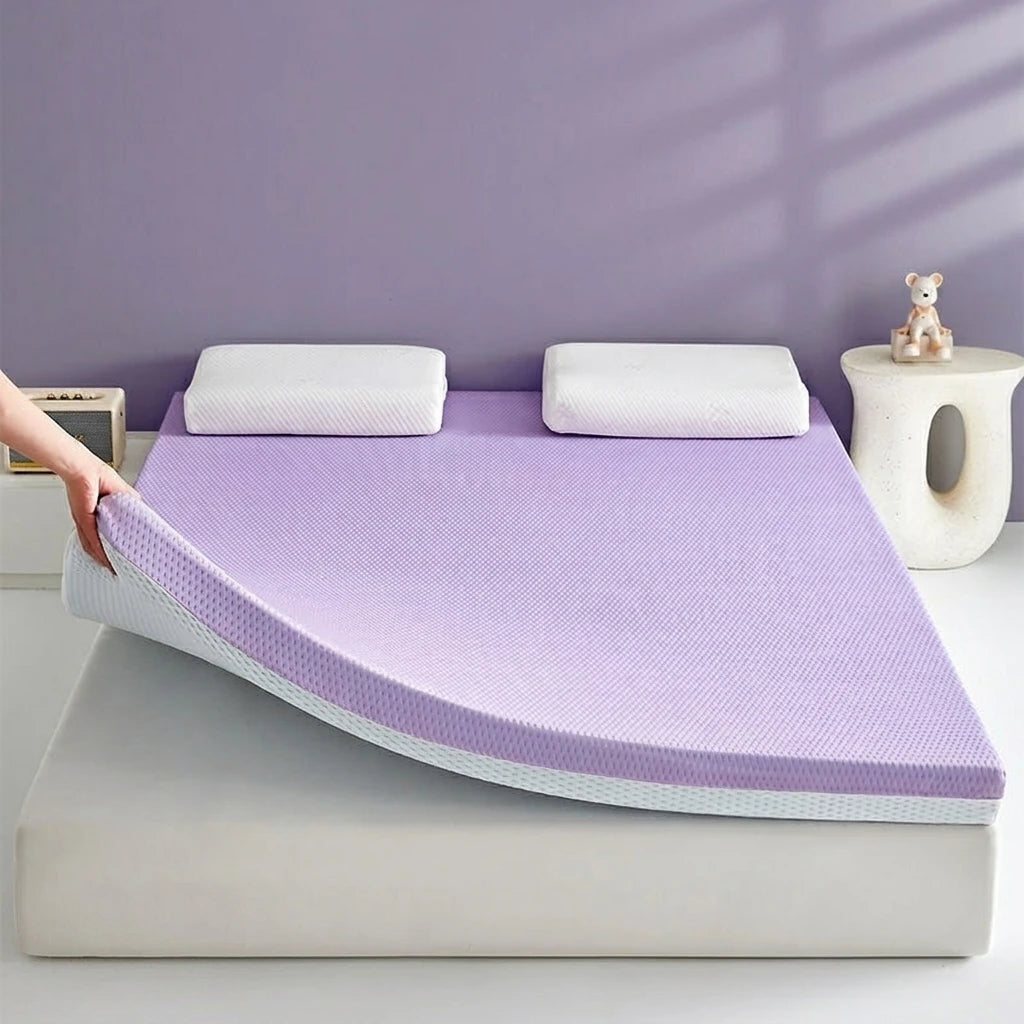 Twin Size Memory Foam Mattress Pads for Pressure Relief Tatami Mat Sleeping Pad Foldable