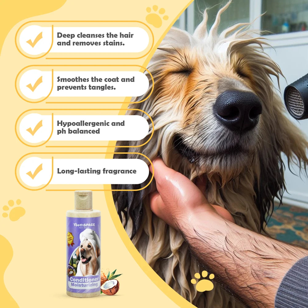 Dog Conditioner PET Grooming Moisturize Organic Conditioner for Dogs and Cats Soothes