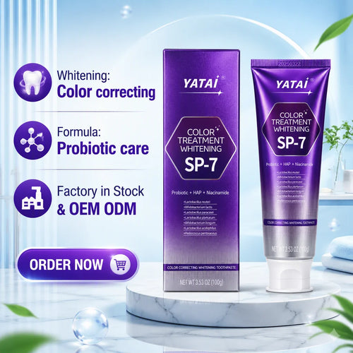Anti-Cavity Deep Cleaning Oral Care Tooth Paste Purple SP-7 Probiotic +hap +Niacinamide