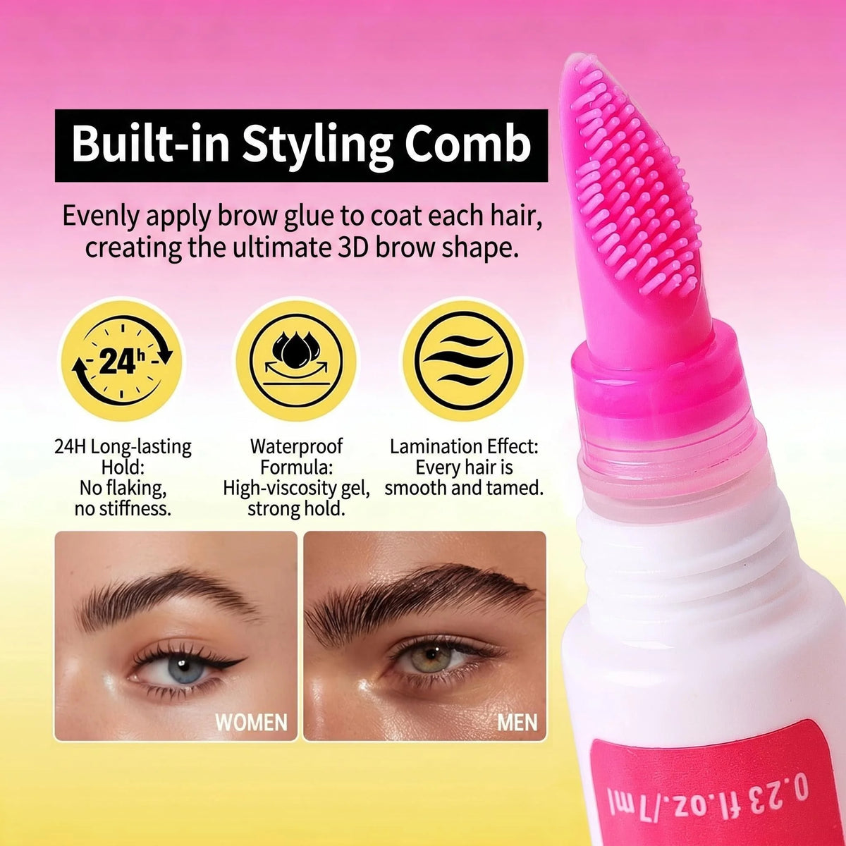 7ml Soft Tube No Brand Name Clear Color Eyebrow Wax Gel Eyebrow Style Fixing Glue