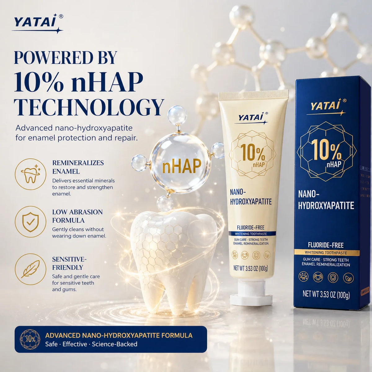 Nano-Hydroxyapatite Toothpaste for Fresh Breath, Mint, 100 g - image 6