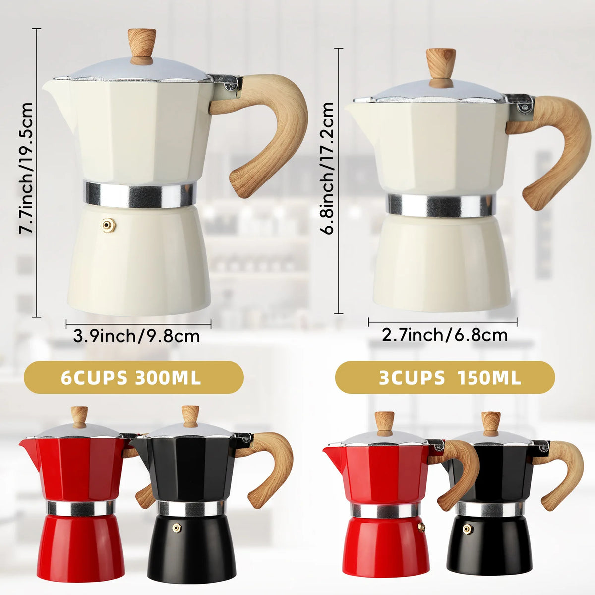 150 ml Single-Valve Aluminum Moka Pot for Italian-Style Coffee - image 6