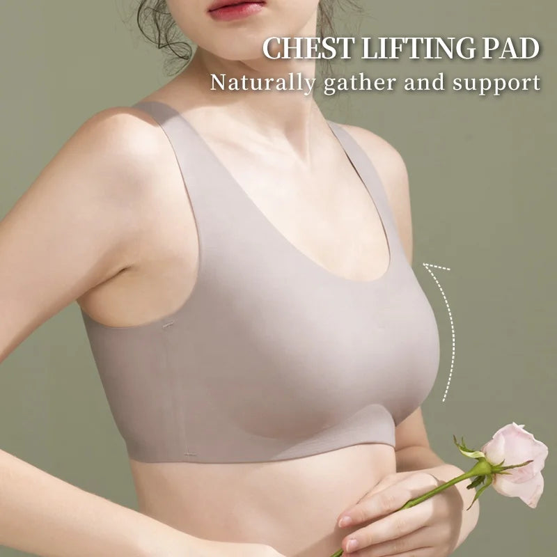 Full-Cup Wireless Jelly Bra with Wide Straps and Strappy Back, M–XXL - image 5
