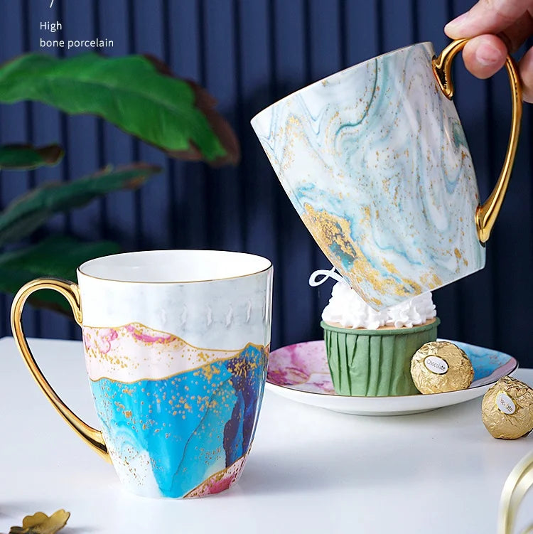 European-Style Bone China Mug for Coffee, Tea or Water, 400 ml - image 2