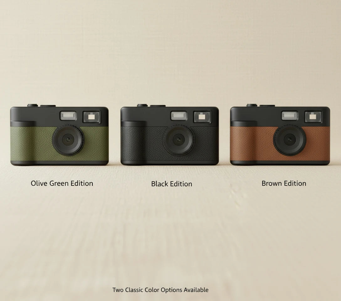 Retro Compact Screenless CMOS Sensor Digital Camera with LED Flash 12MP for Camping Use