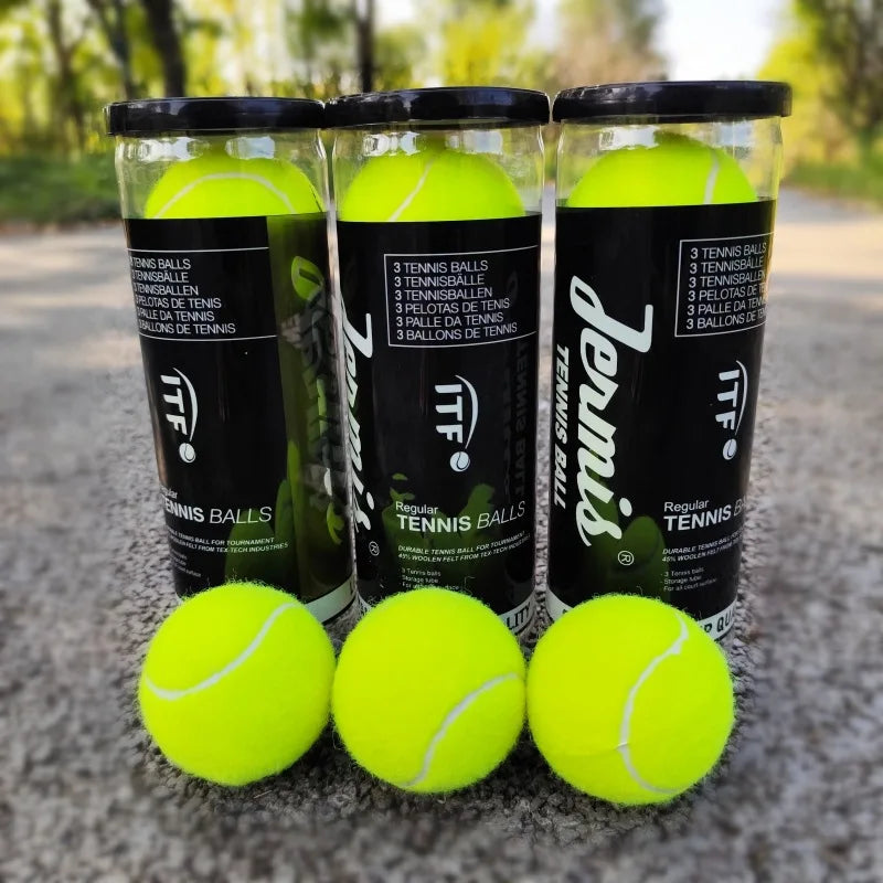 45% Wool Padel Match Ball, Hollow Design, 68 mm, 58 g, Yellow - image 5