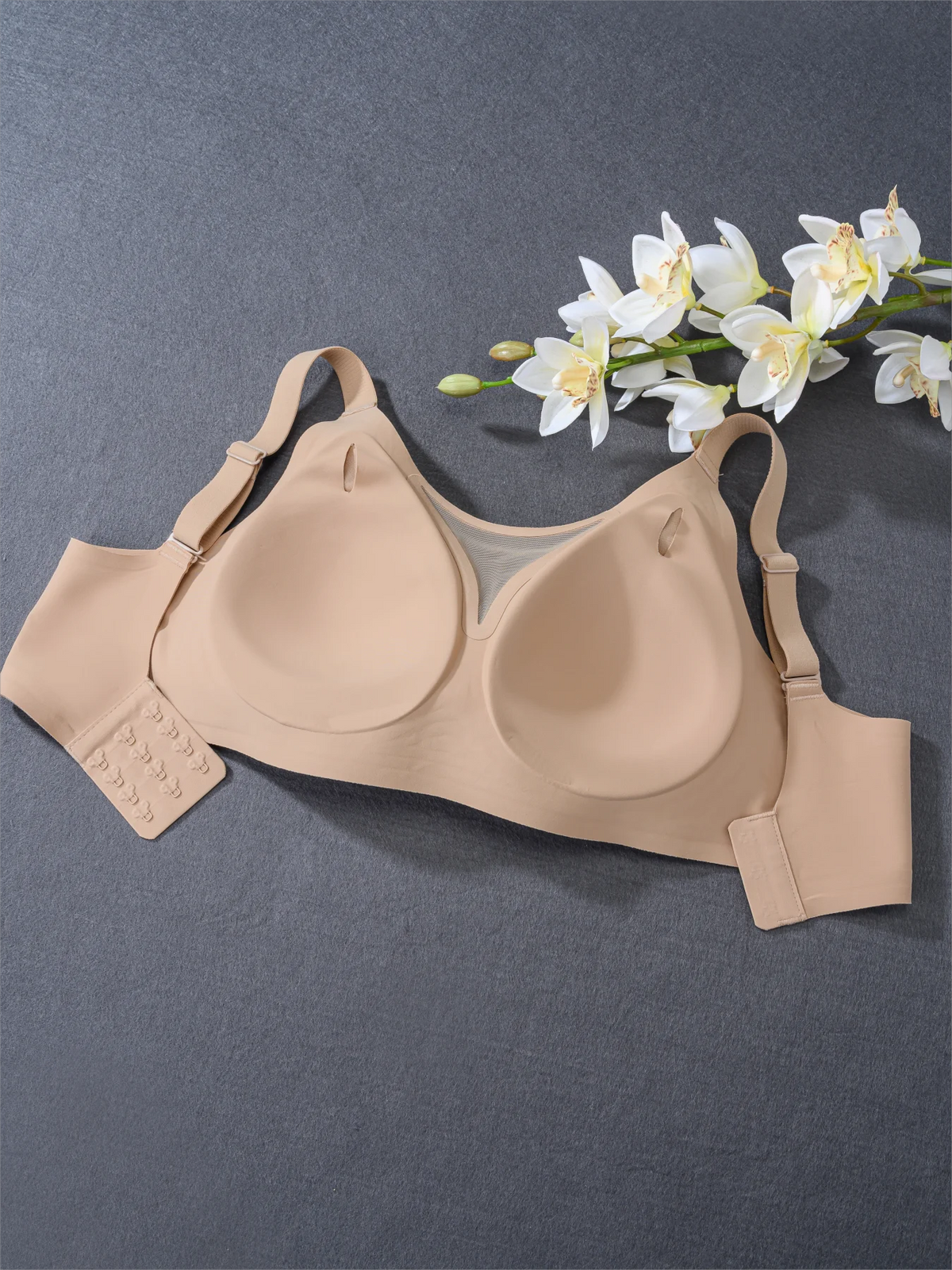 Wireless Full-Cup Jelly Bra with Lace and Side Smoothing, S–4XL - image 7
