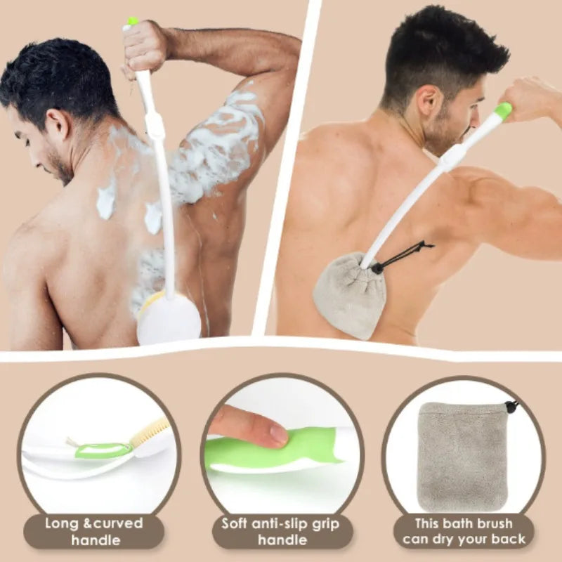 Long Nylon African Net Body Sponge for Back Scrubbing, 30 x 80 cm - image 2