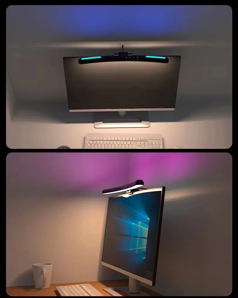Adjustable USB Monitor Light Bar with Touch Panel, 3 Dimmable Colors - image 2