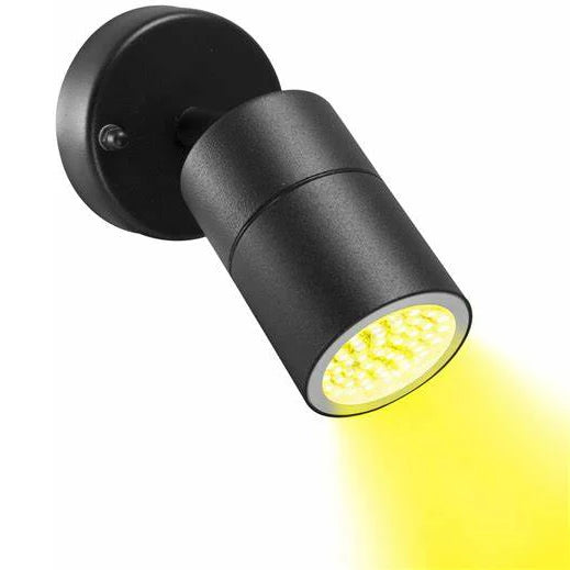 Stainless Steel Solar Wall Light, 5W, IP66, Constant-On Modes
