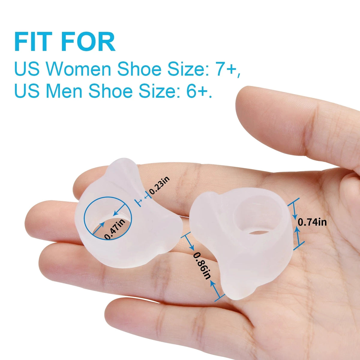 Sumifun Soft Silicone Toe Separator Hallux Valgus Bunion Spacers Overlapping Toes