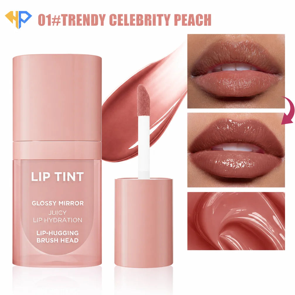 Hydrating Liquid Lip Tint and Stain, Kiss-Proof Glassy Gloss, 5 ml