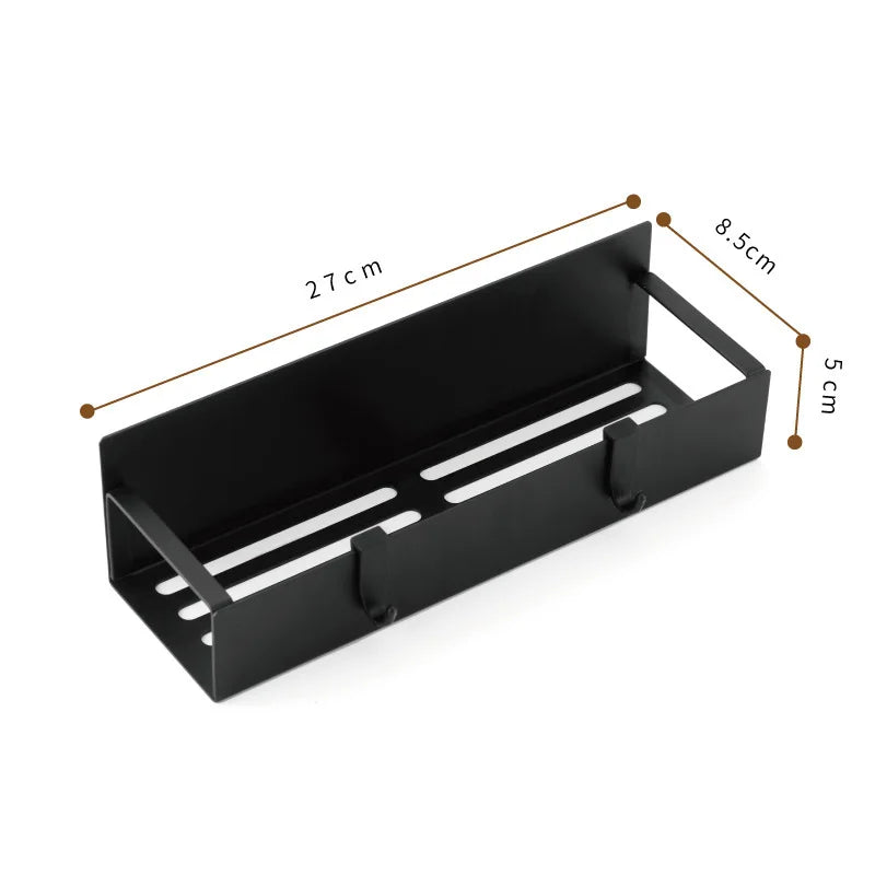 3-Tier Magnetic Fridge Spice Rack with Hooks, Black Iron, No Drill - image 7