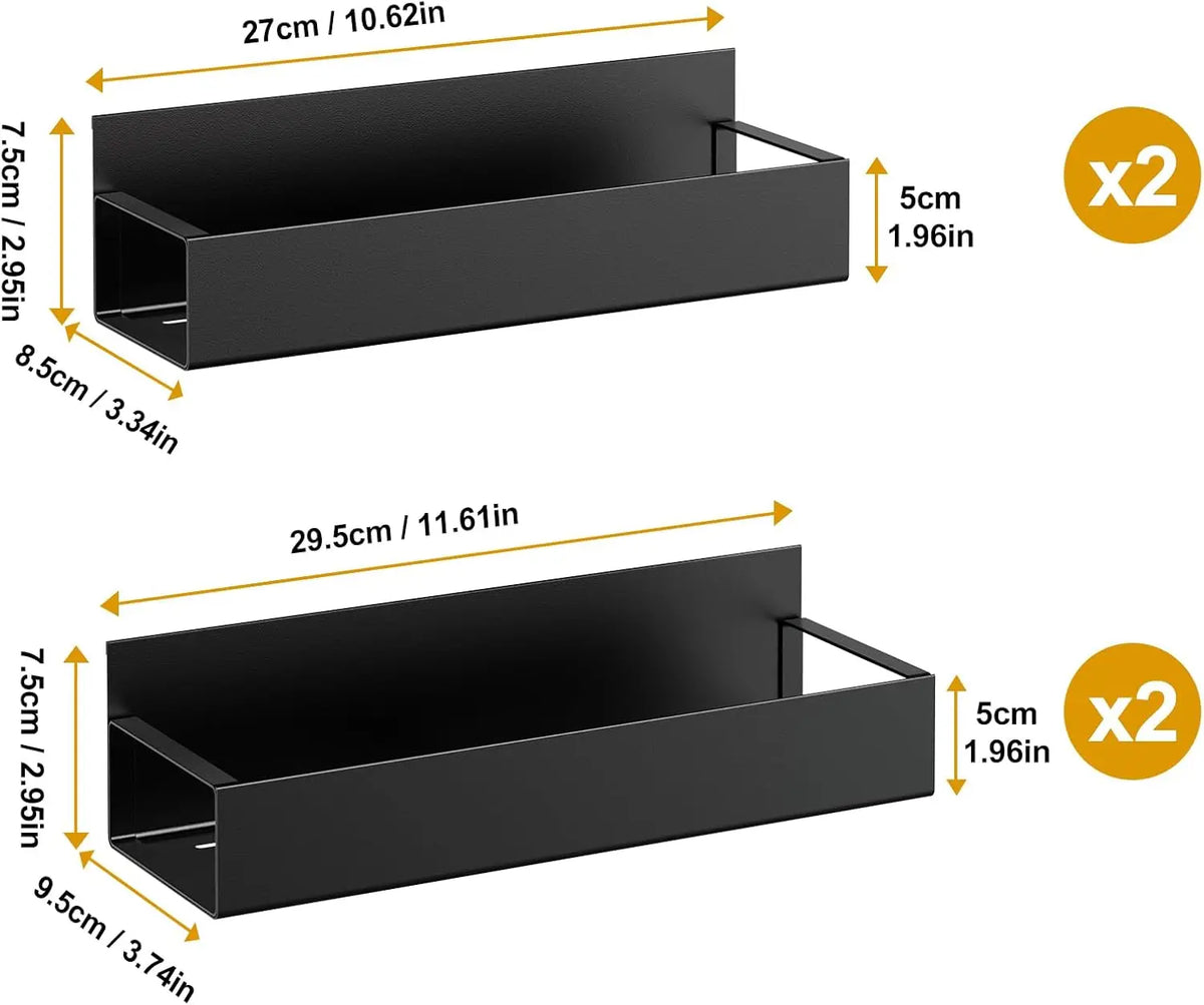 3-Tier Movable Magnetic Iron Spice Racks for Fridge, 6-Pack - image 3