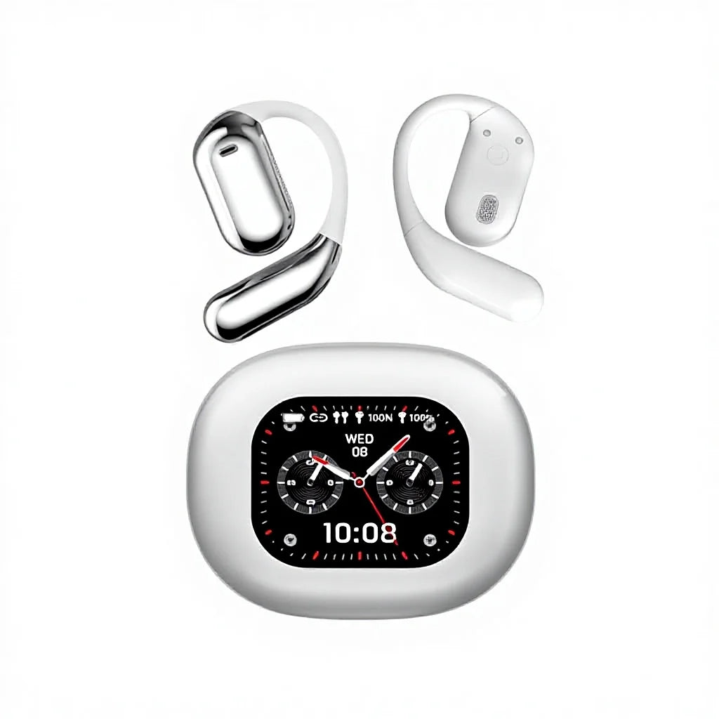 Open-Ear Sports Headphones with Full-Color LCD Touch Screen, IPX7