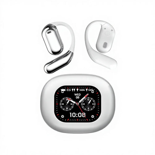AI Earphone New Open Ear-Hanging LCD Screen Sports Headphones Full Color Touch Screen