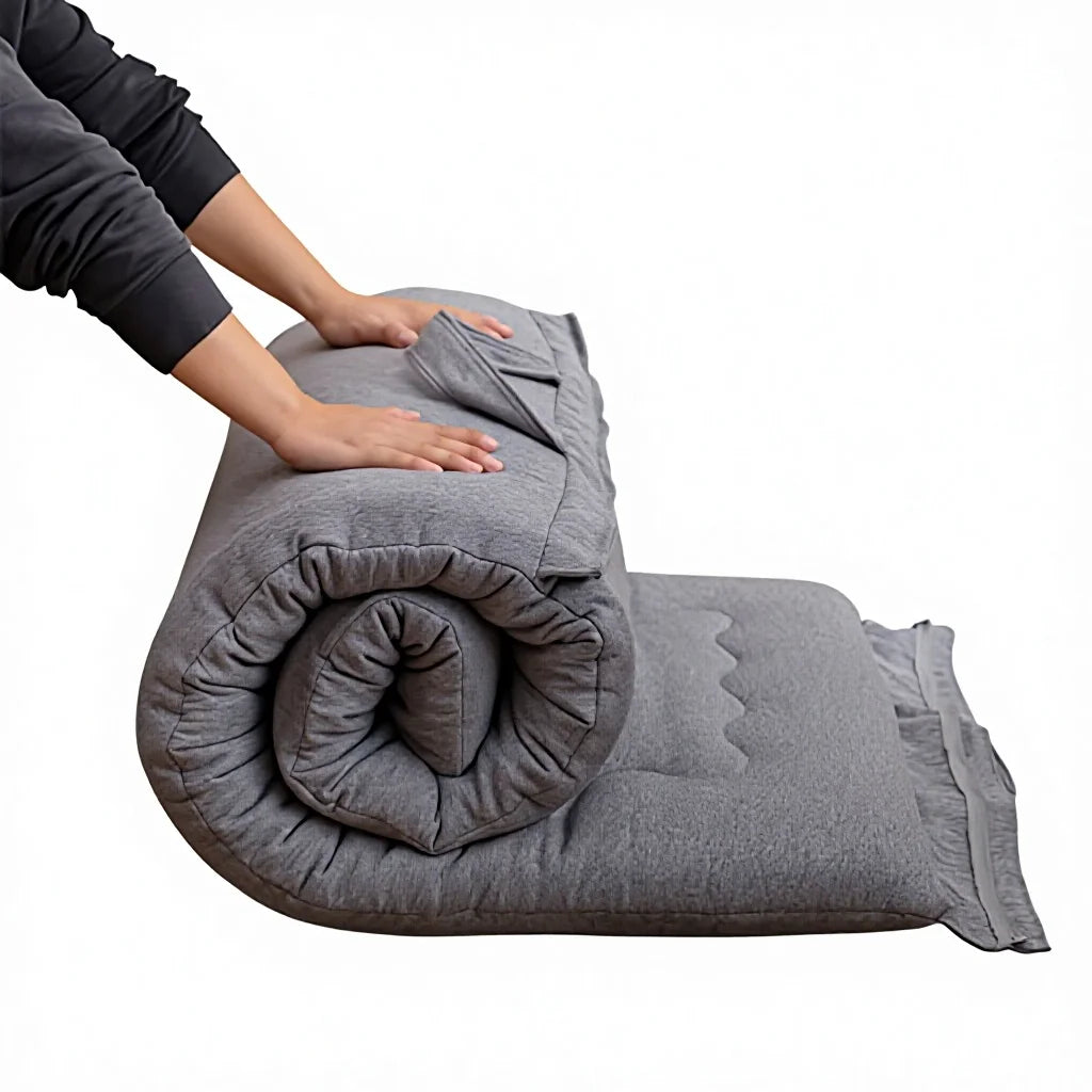 Foldable 4" Tatami Roll Foam Mattress, Twin to King Sizes - image 5