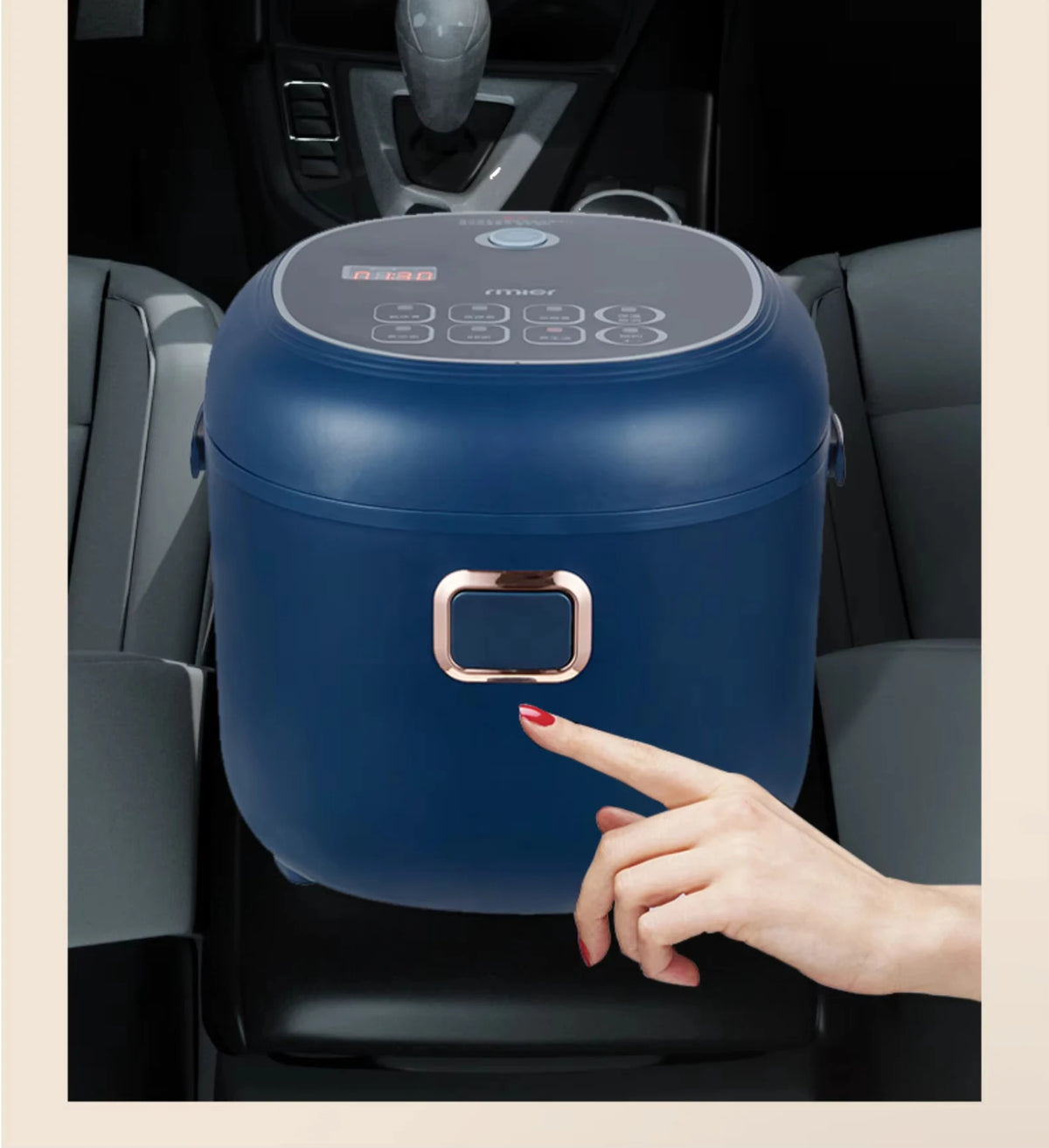 2L Car Rice Cooker for 12V or 24V Vehicles with Steaming Basket - image 6